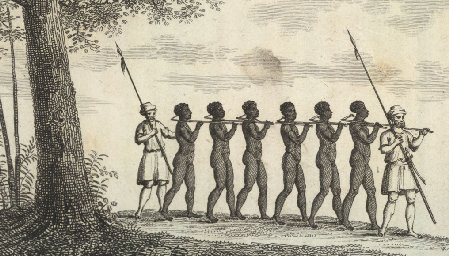 gevangen genomen slaven in Sngal rond 1750