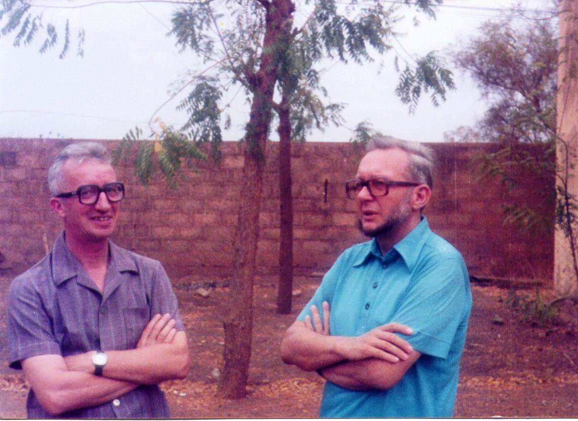 25 jaar priester in Burkina Faso: Frans Balemans, en Hubert Huijbrechts, een Belgische confrater die de regionale Overste was van Burkina in dat jaar.
