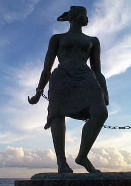 de vrouw bevrijd van de slavernij